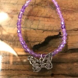 Charming Purple Butterfly Bracelet